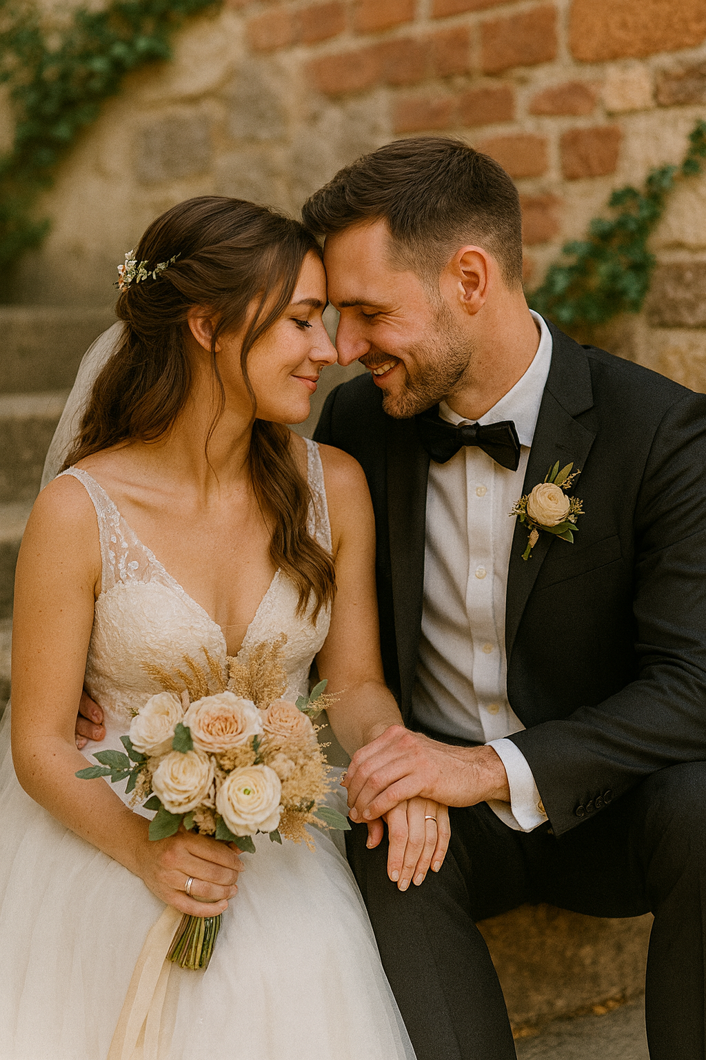 Blumen-Arrangement, Blumenstrauß, Kleid, Formelle Kleidung