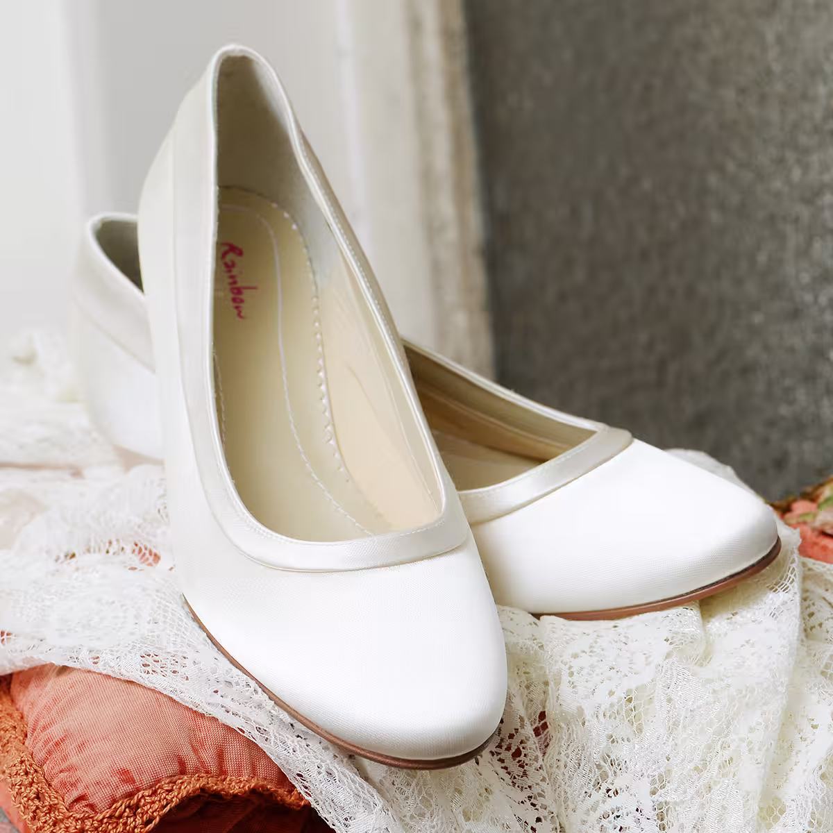 Brautschuh Brenda ivory (creme)