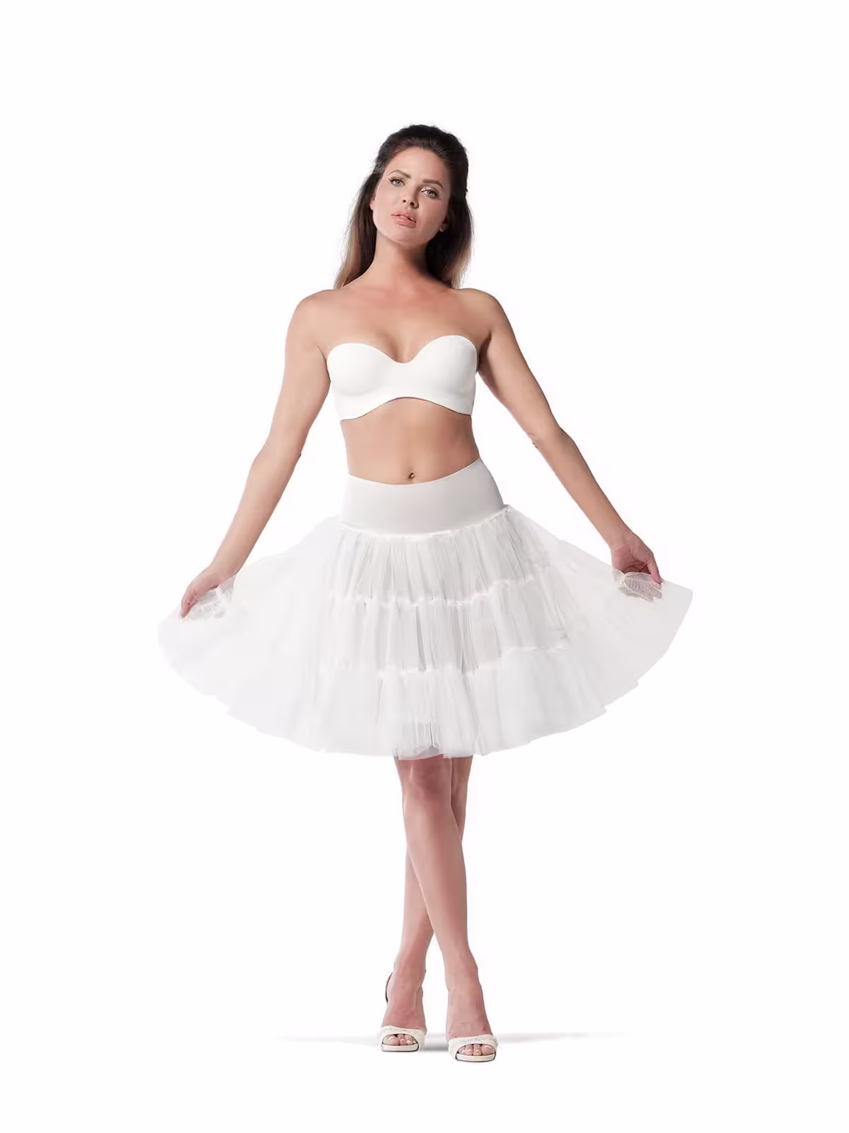 Kurzer Petticoat mit Tüllrüschen