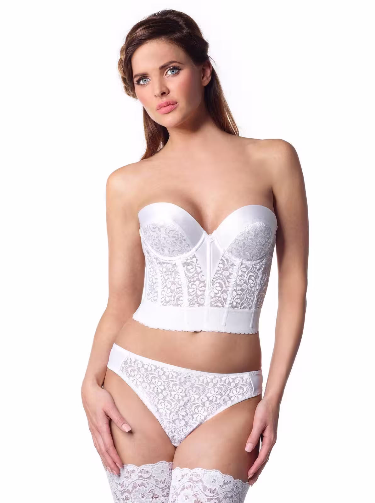 Corsage aus Spitze mit tiefem Rücken