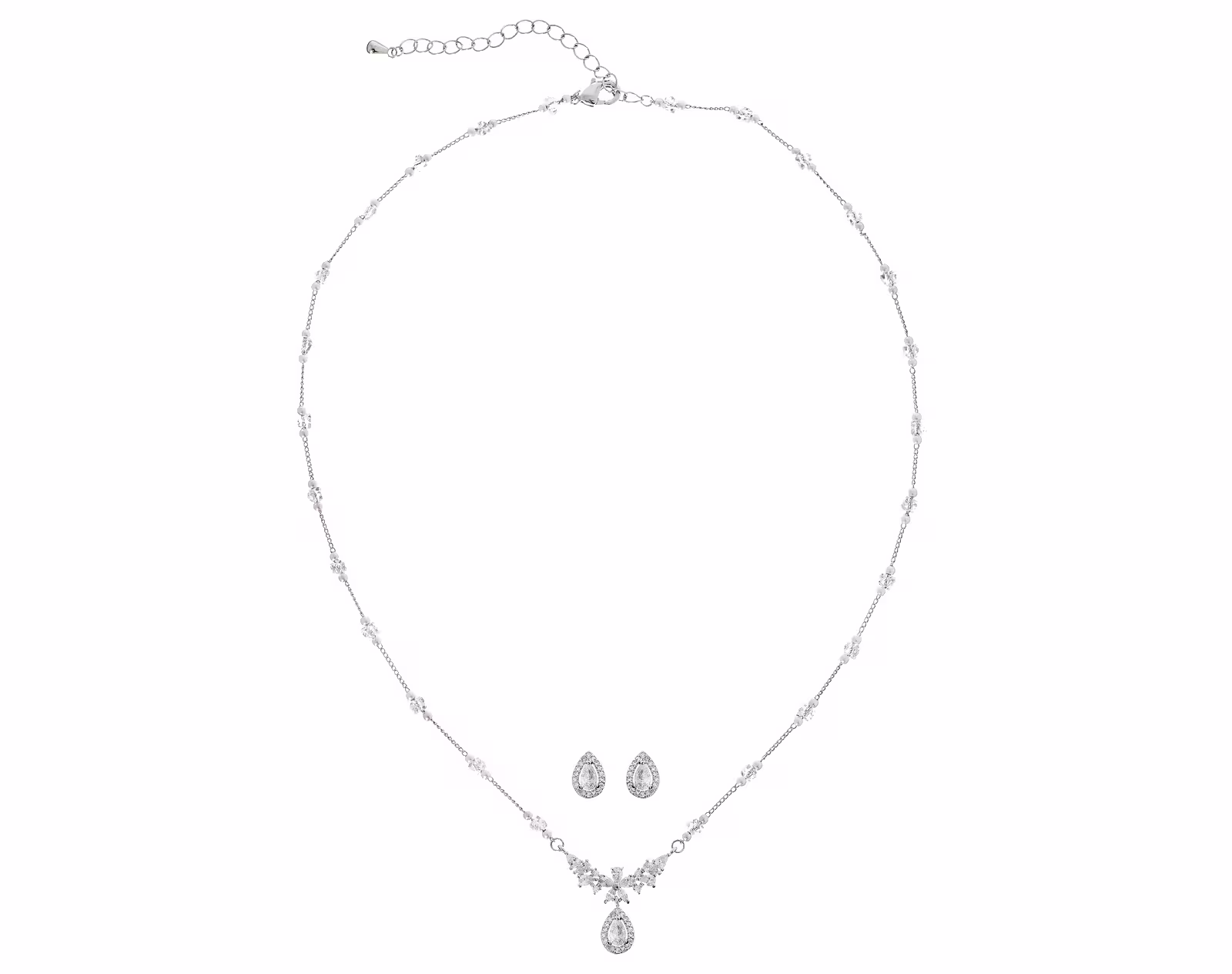 Kette, Dias, Kettenanhänger, Klunker, Schmuckset