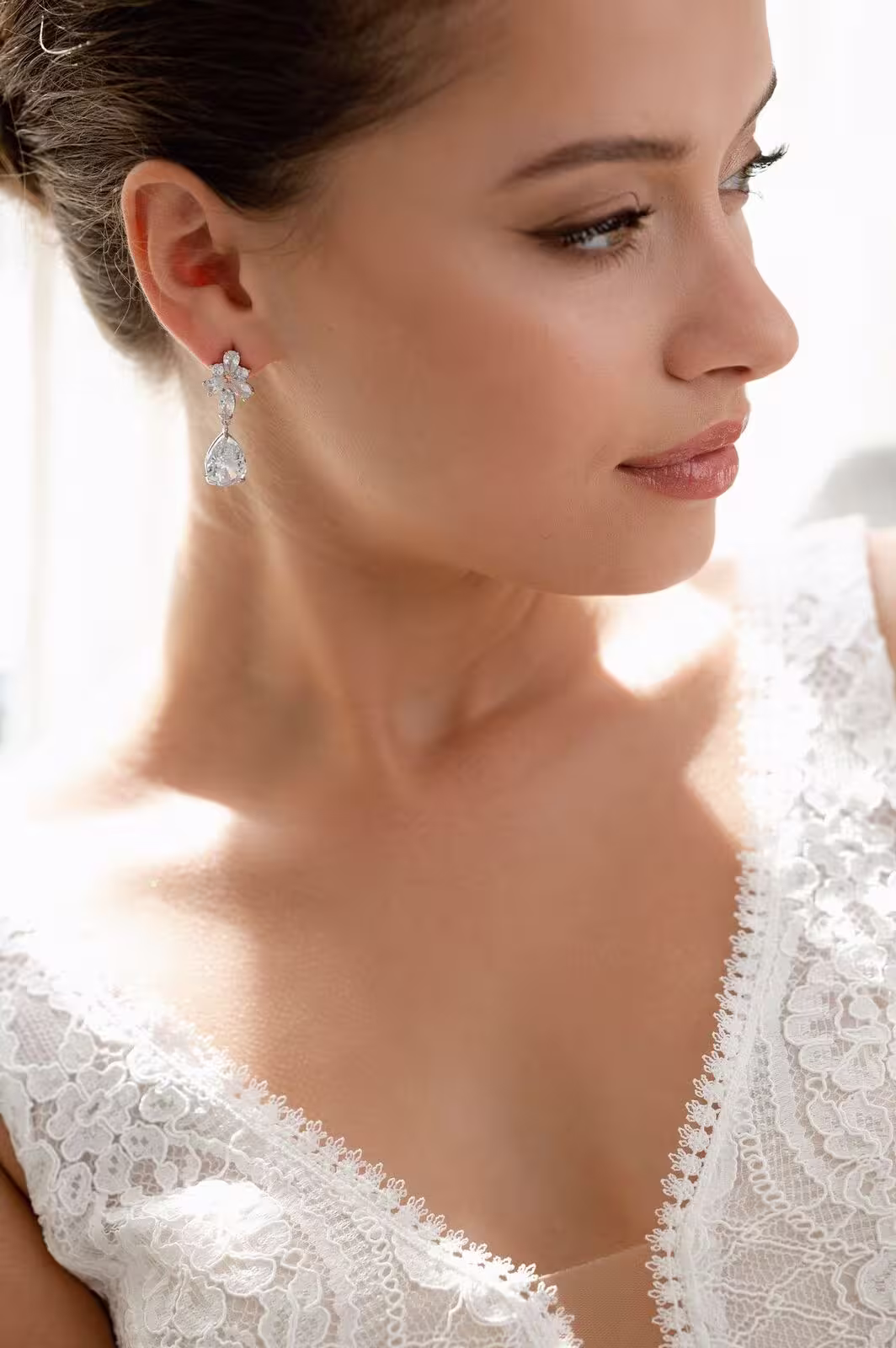 Brautohrringe Elena | Silver