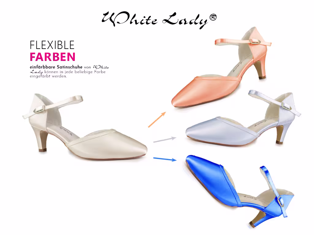 "White Lady" Färbeservice | Für ein Paar Brautschuhe