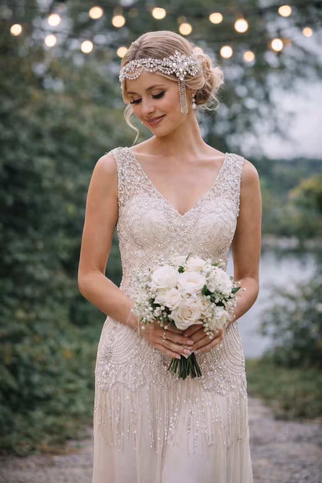 Kleid, Formelle Kleidung, Hochzeitskleid, Blumenstrauß, Person