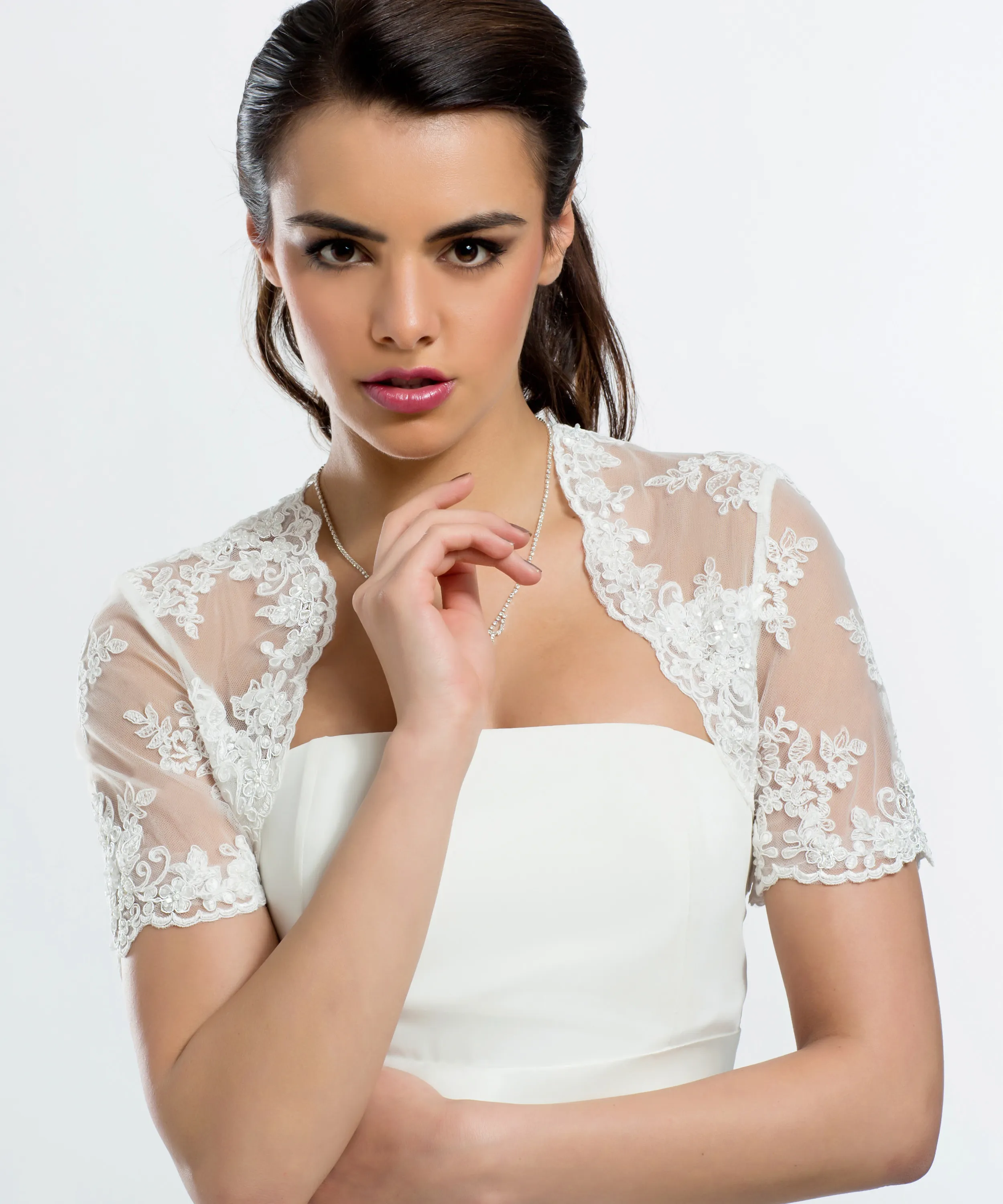 Spitzenbolero Kurzarm