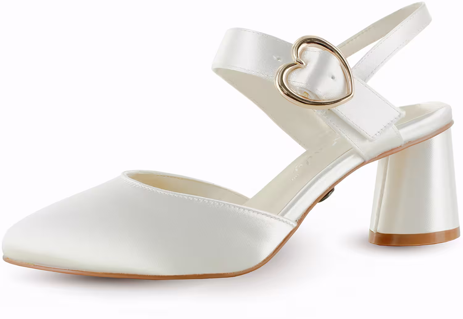 Domi Ivory Satin – Einfärbbare Brautsandalette