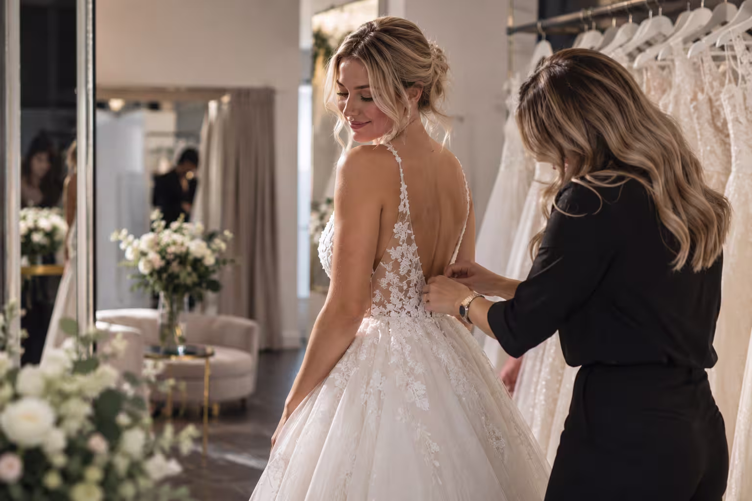Brautkleid, Spitze, Schulterträger, Ballkleid, Hochzeitskleid