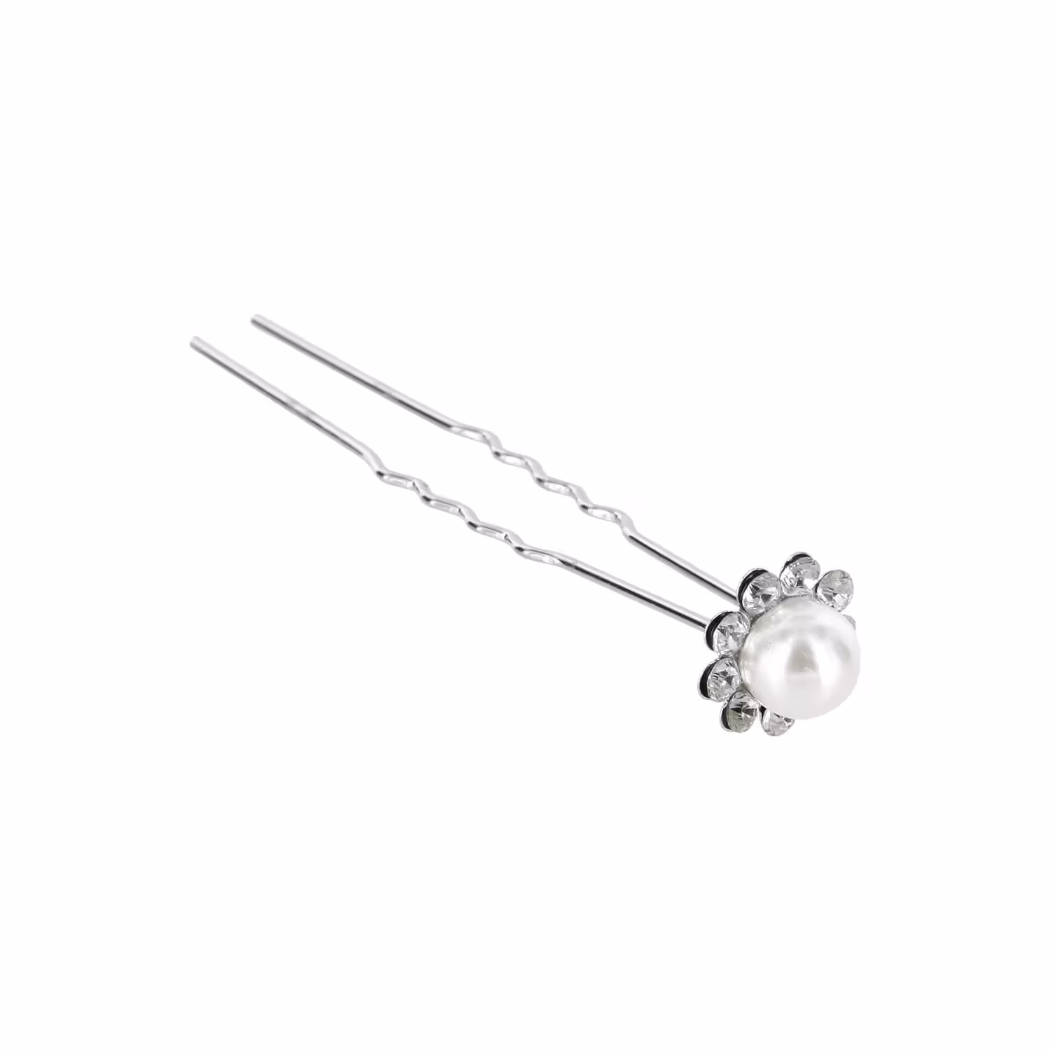 Haarnadel mit Strass und Perle