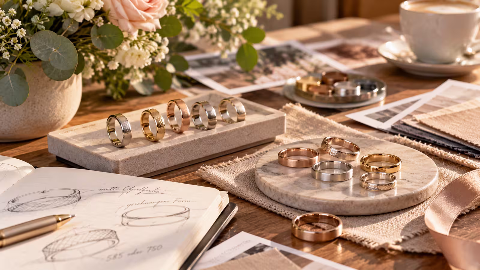 Ringe, Schmuck, Edelstahl, Roségold, Gold