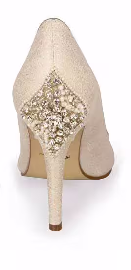 Brautschuh Natala champagne lustre