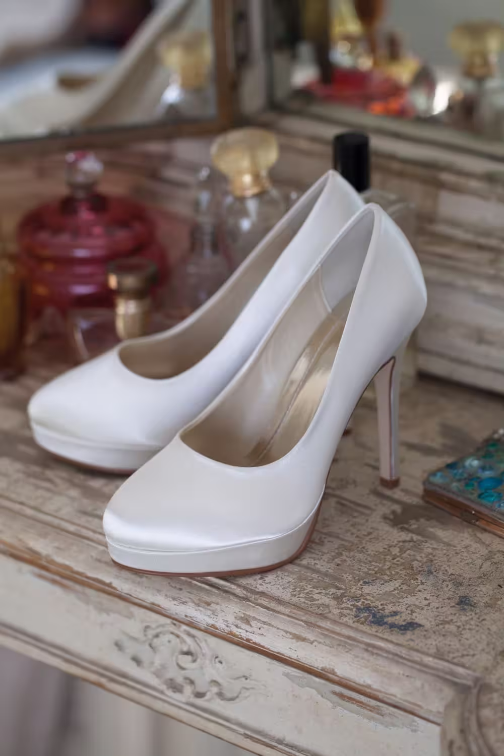 Hochzeitsschuh Cindy Creme-Weiß "Sale"
