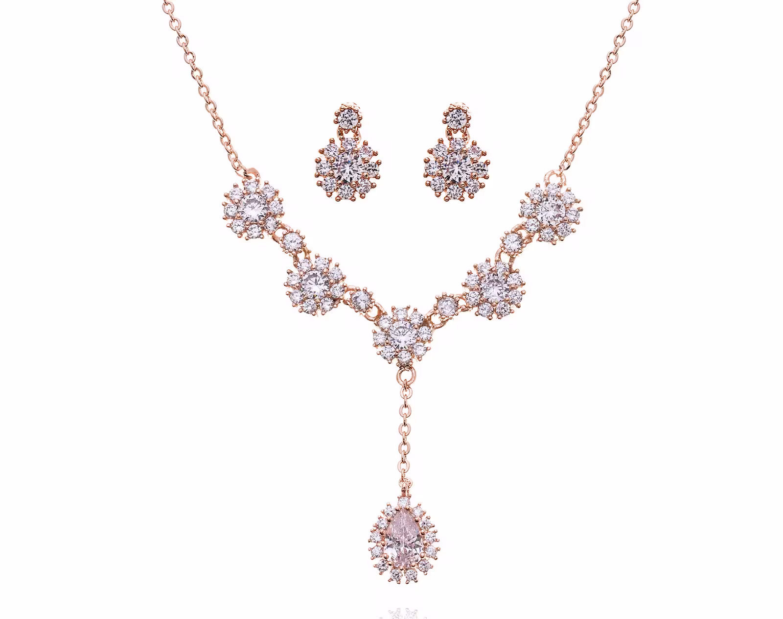 Brautschmuck Set 0068RG  (Rosé Gold)