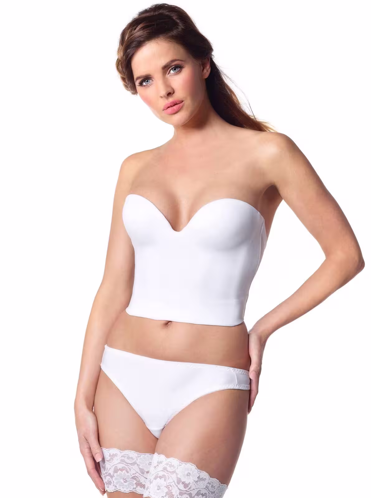 Nahtlose kurze Corsage mit tiefem Rücken