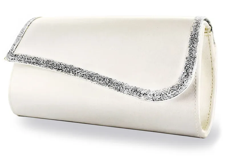Mandy Satinbrauttasche mit Glitter