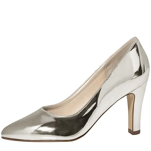 Brautschuh Mandy Silber