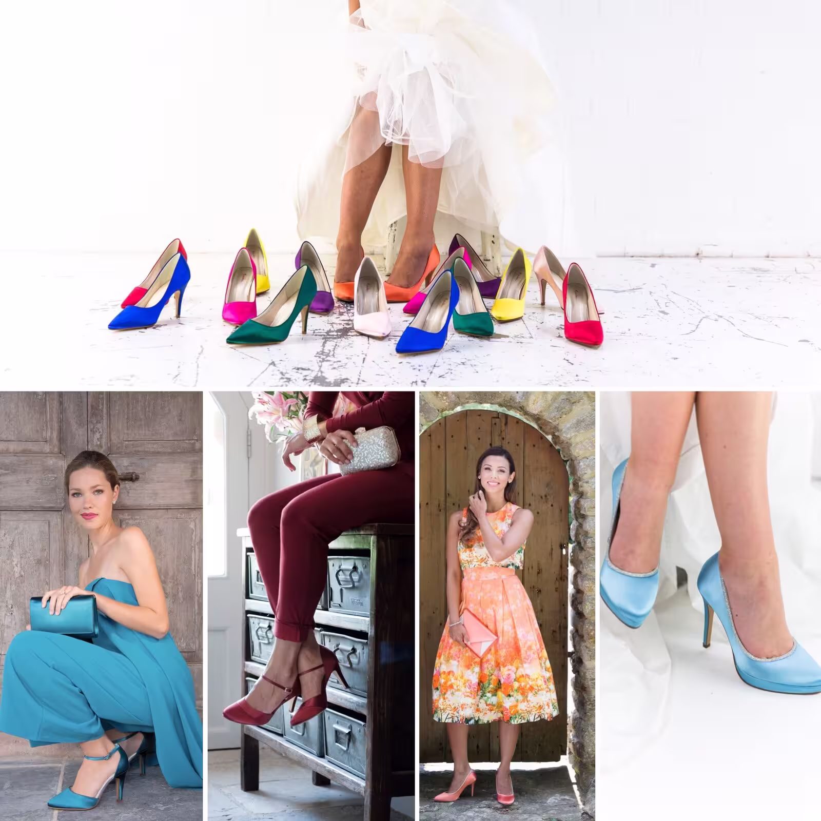 Färbeservice Sparangebot – 1 Paar Brautschuhe & 1 Brauttasche von Rainbow Club