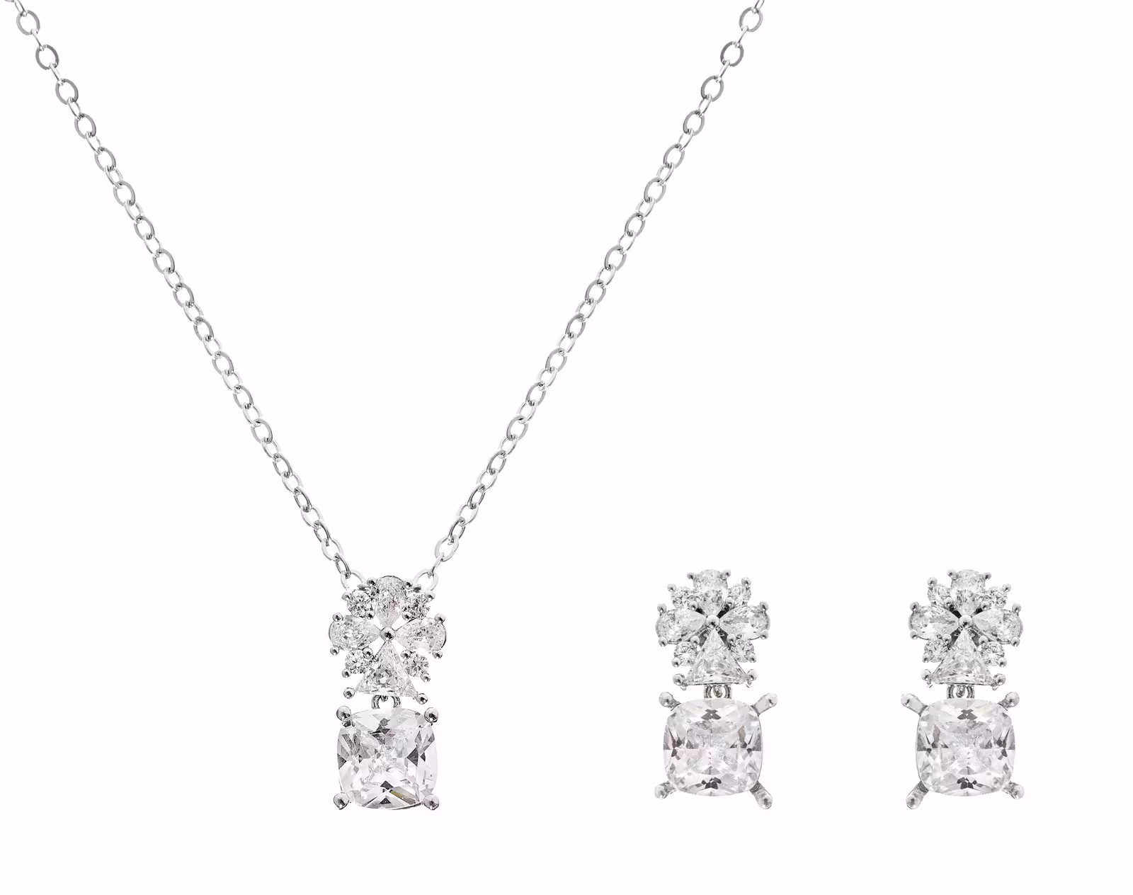 Kette, Collier, Halskette, Ohrringe, Diamanten