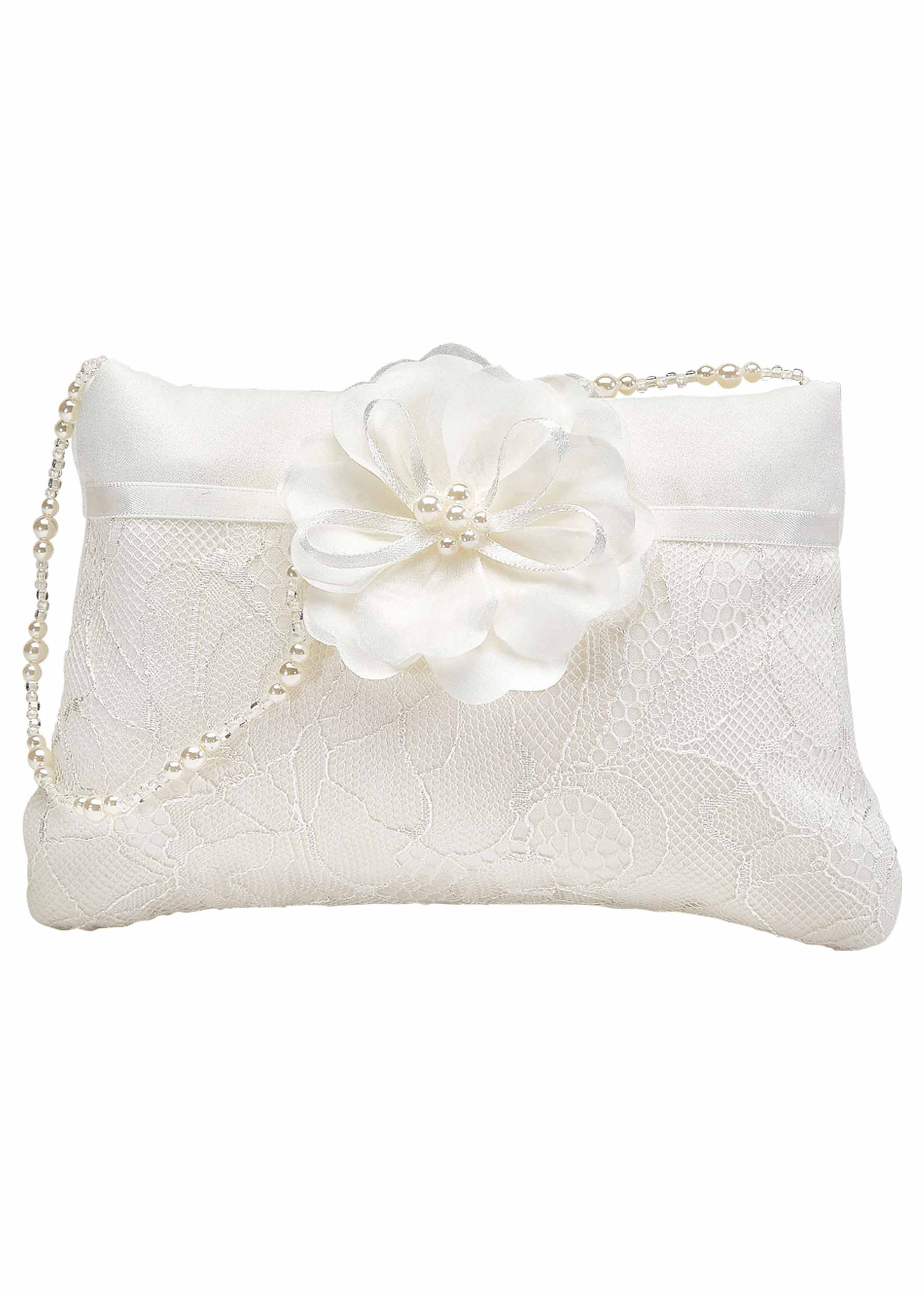 Brautkleid Hochzeit Brauttasche mit Blume Perle Braut Tasche creme oder weiß z